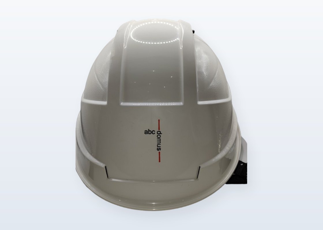 Casque de chantier personnalisé au logo d'une entreprise — DPS Boulogne