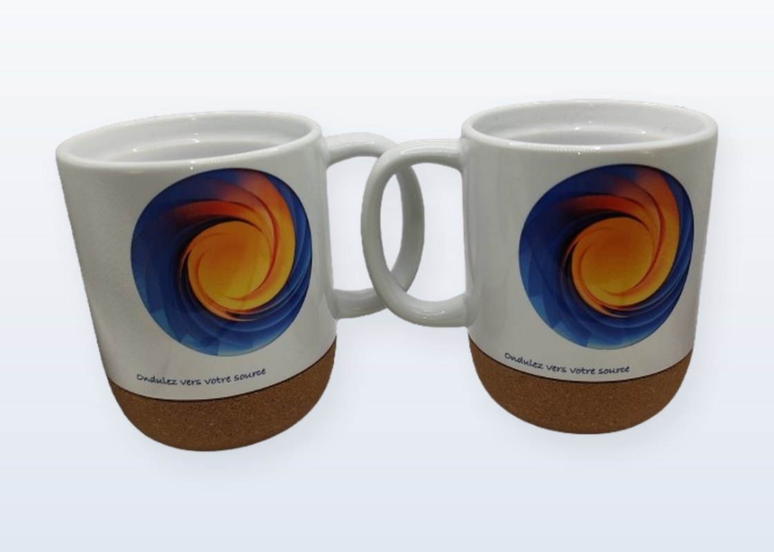 Mugs personnalisés en céramique avec base en liège — DPS Boulogne