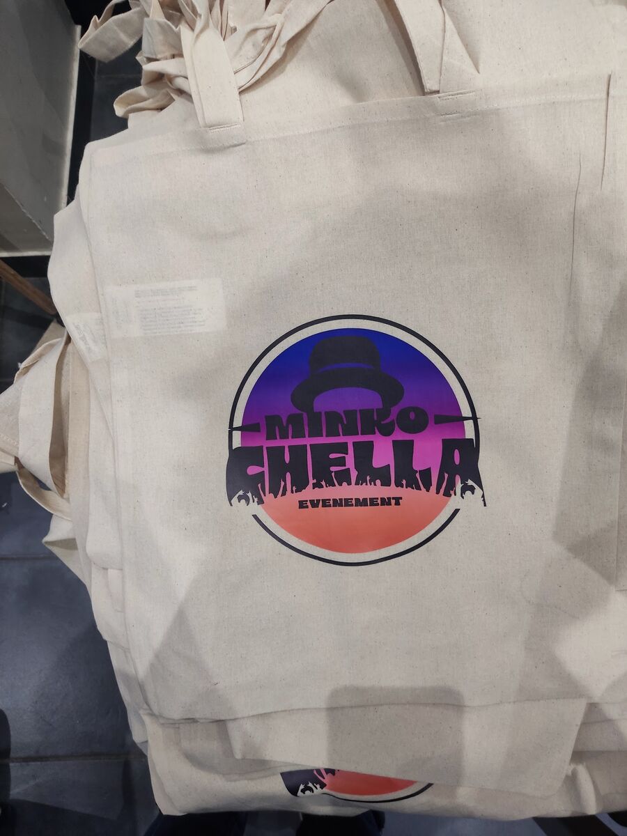 Tote bag personnalisé au logo Minko Chella en couleurs — DPS Boulogne